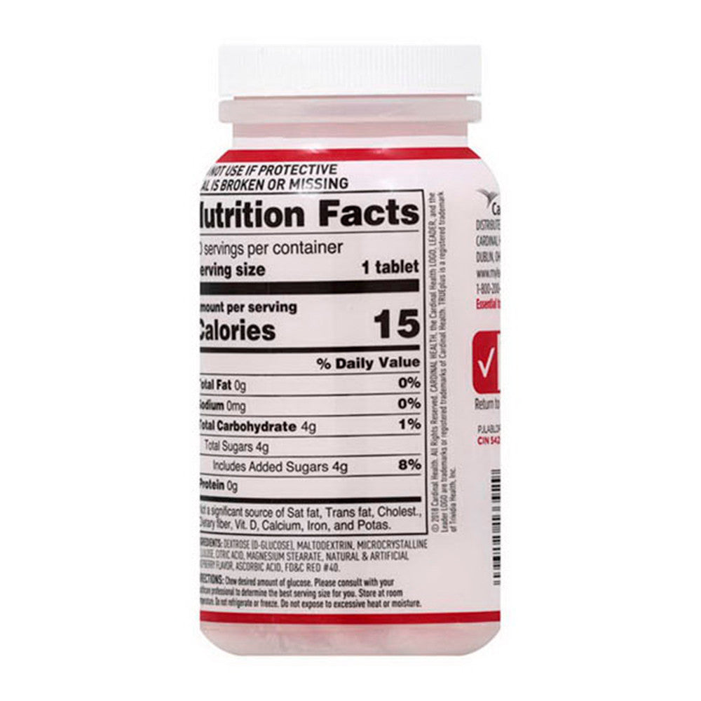 Leader Glucose, Chewable Tablets, Raspberry, 50 Ea