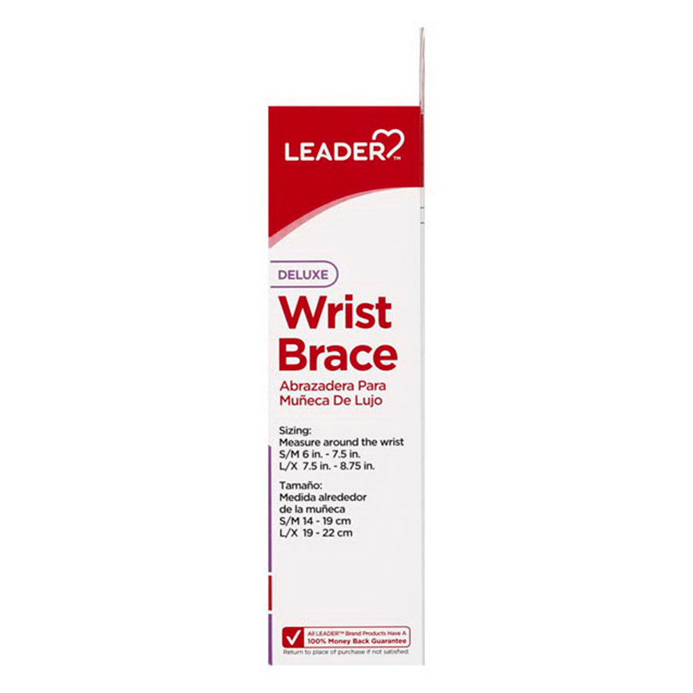 Leader Deluxe Wrist Brace Stabilizer Left, Small/Medium, 1 Ea