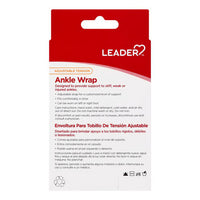 Leader Adjustable Tension Ankle Wrap Black, Medium, 1 Ea