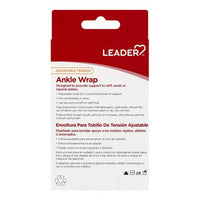 Leader Adjustable Tension Ankle Wrap Black, Small, 1 Ea