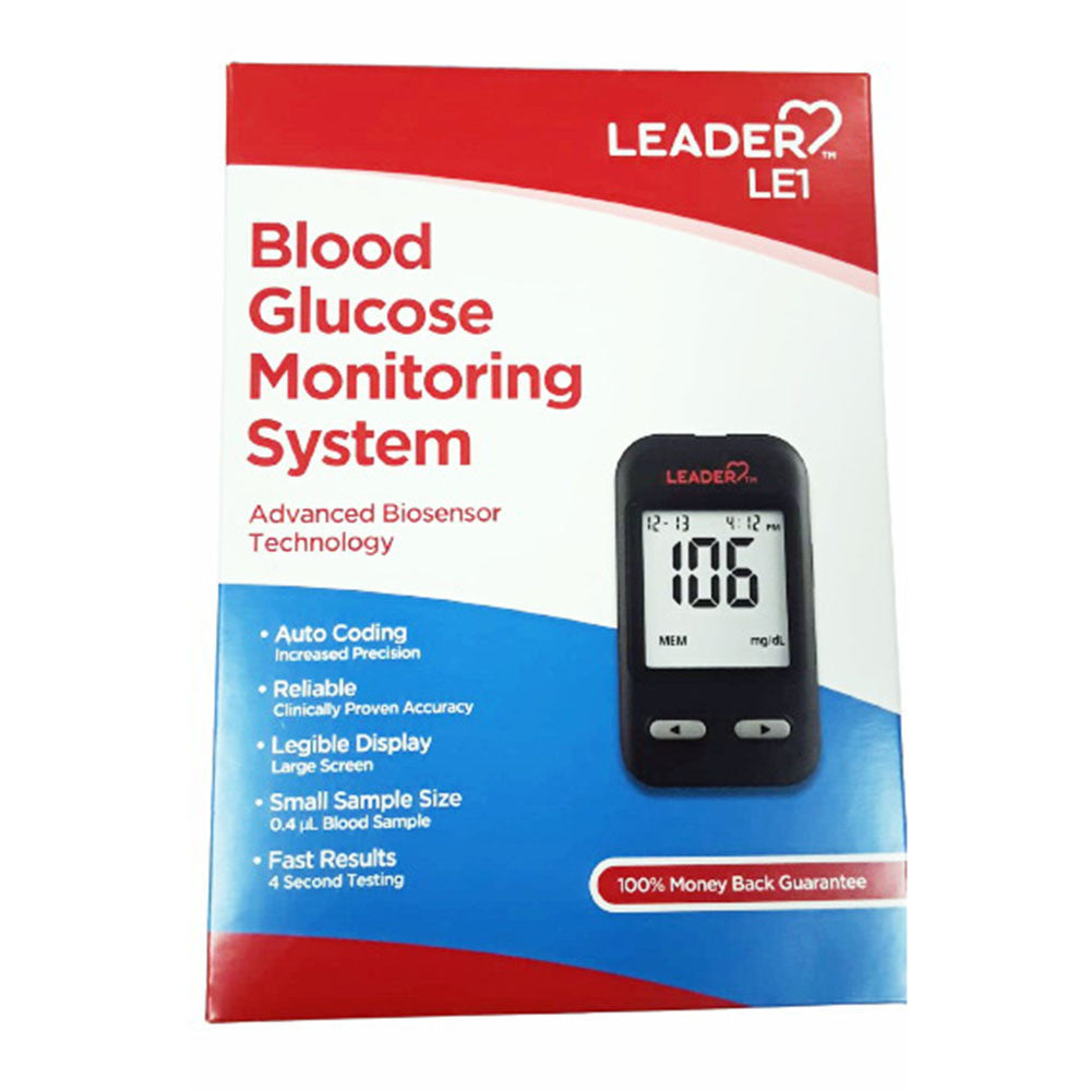 Leader Blood Glucose Meter, Advanced Biosensor Technology, 1 Ea