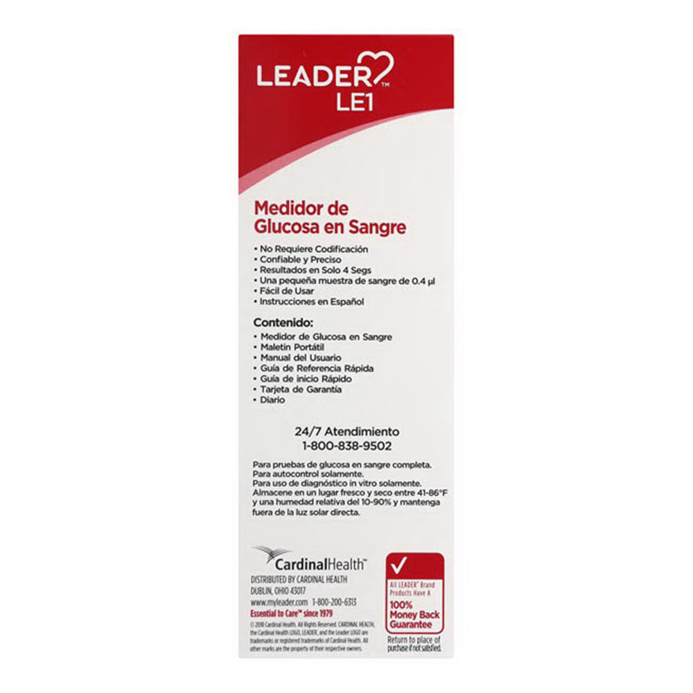 Leader Blood Glucose Meter, Advanced Biosensor Technology, 1 Ea