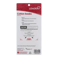 Leader Cotton Swabs, Paper Stick, 375 Ea