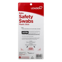 Leader Baby Safety Swabs, Plastic Stick, 100 Ea