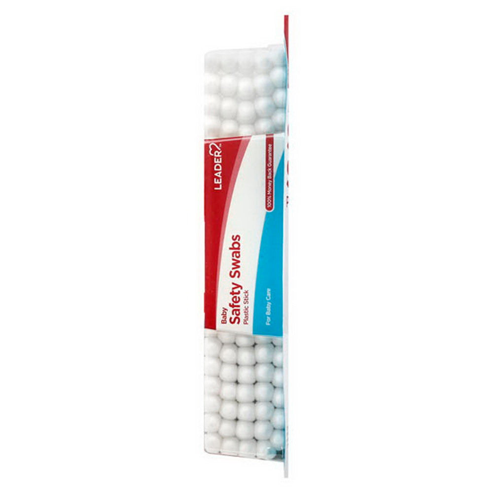 Leader Baby Safety Swabs, Plastic Stick, 100 Ea