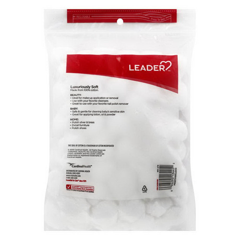 Leader Cotton Balls, Soft And Absorbent, Jumbo, 100 Ea