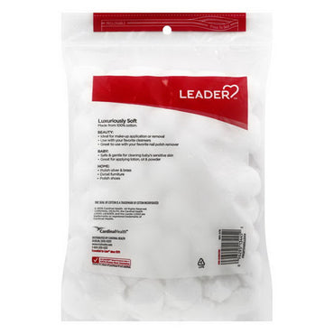 Leader Cotton Balls, Soft And Absorbent, Jumbo, 100 Ea