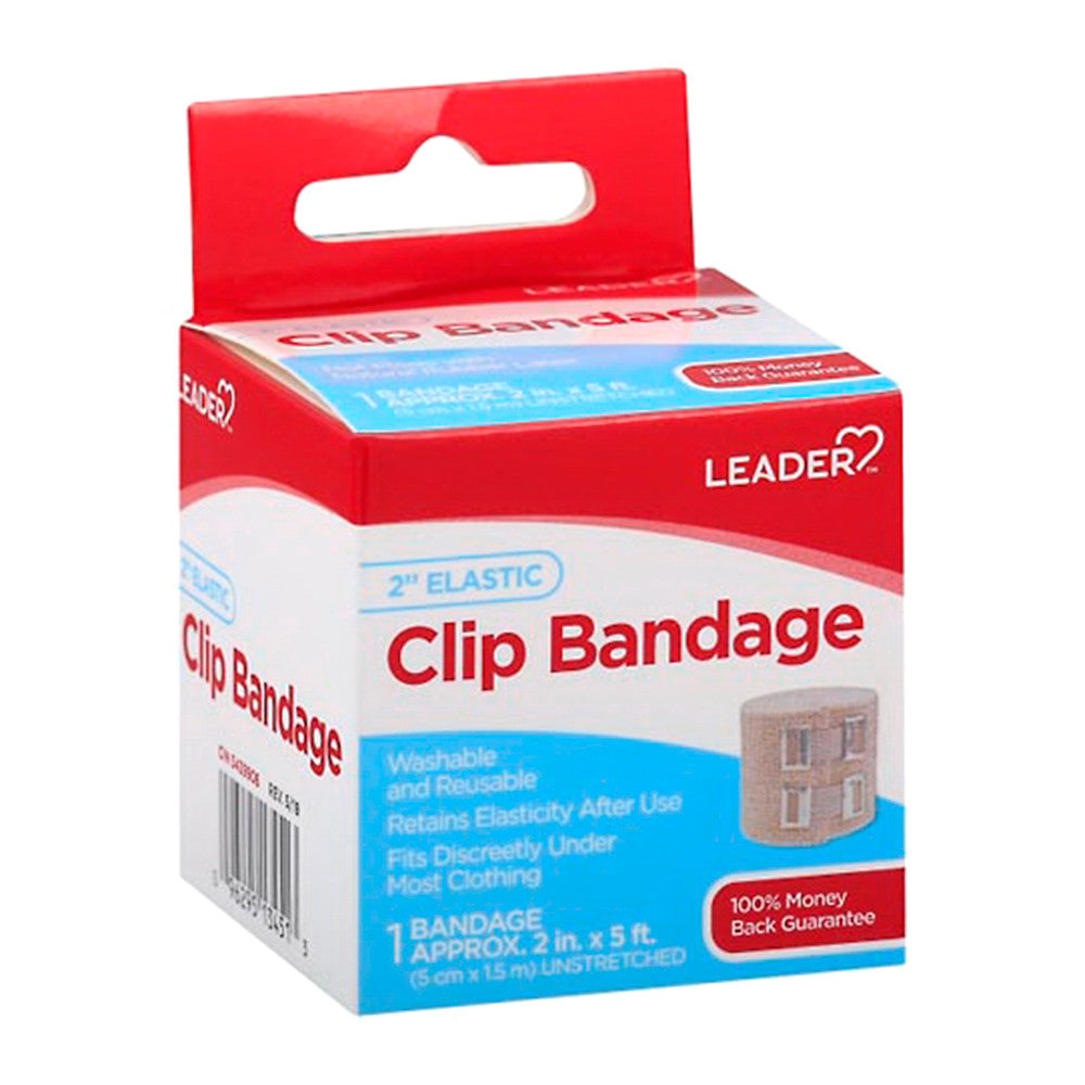Leader 2 In Elastic Clip Bandage, 2-5 In, 1 Ea