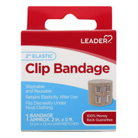 Leader 2 In Elastic Clip Bandage, 2-5 In, 1 Ea