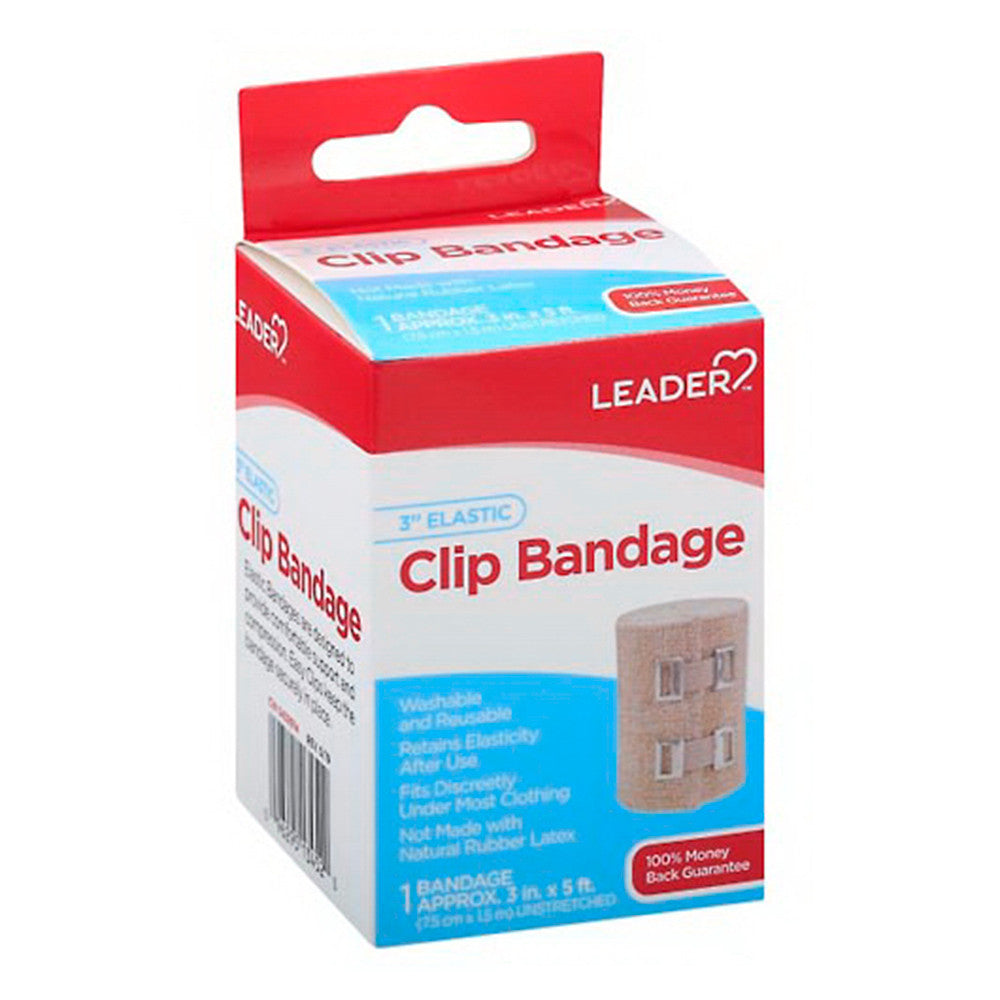 Leader 3 In Elastic Clip Bandage, 3-5 In, 1 Ea
