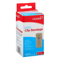 Leader 4 In Elastic Clip Bandage, 4-5 In, 1 Ea