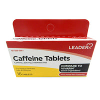 Leader Caffeine 200Mg Tablets, 16 Ea