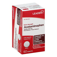 Leader Acetaminophen Extra Strength, 500 Mg Tablets For Adults, 60 Ea