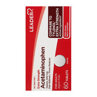 Leader Acetaminophen Extra Strength, 500 Mg Tablets For Adults, 60 Ea