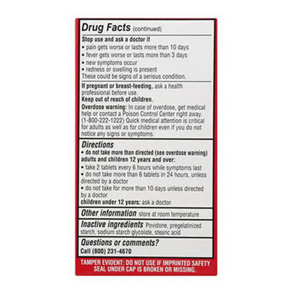 Leader Acetaminophen Extra Strength, 500 Mg Tablets For Adults, 60 Ea