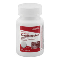Leader Acetaminophen 500 Mg Extra Strength Tablets, 100 Ea
