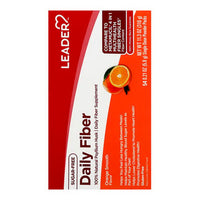Leader Daily Fiber, Singe Dose Powder Packs Sugar Free, Orange Smooth Flavor, 54 Ea