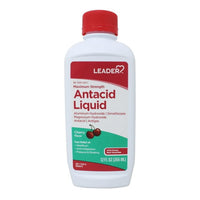 Leader Maximum Strength Antacid Liquid, Cherry Flavor, 12 Oz
