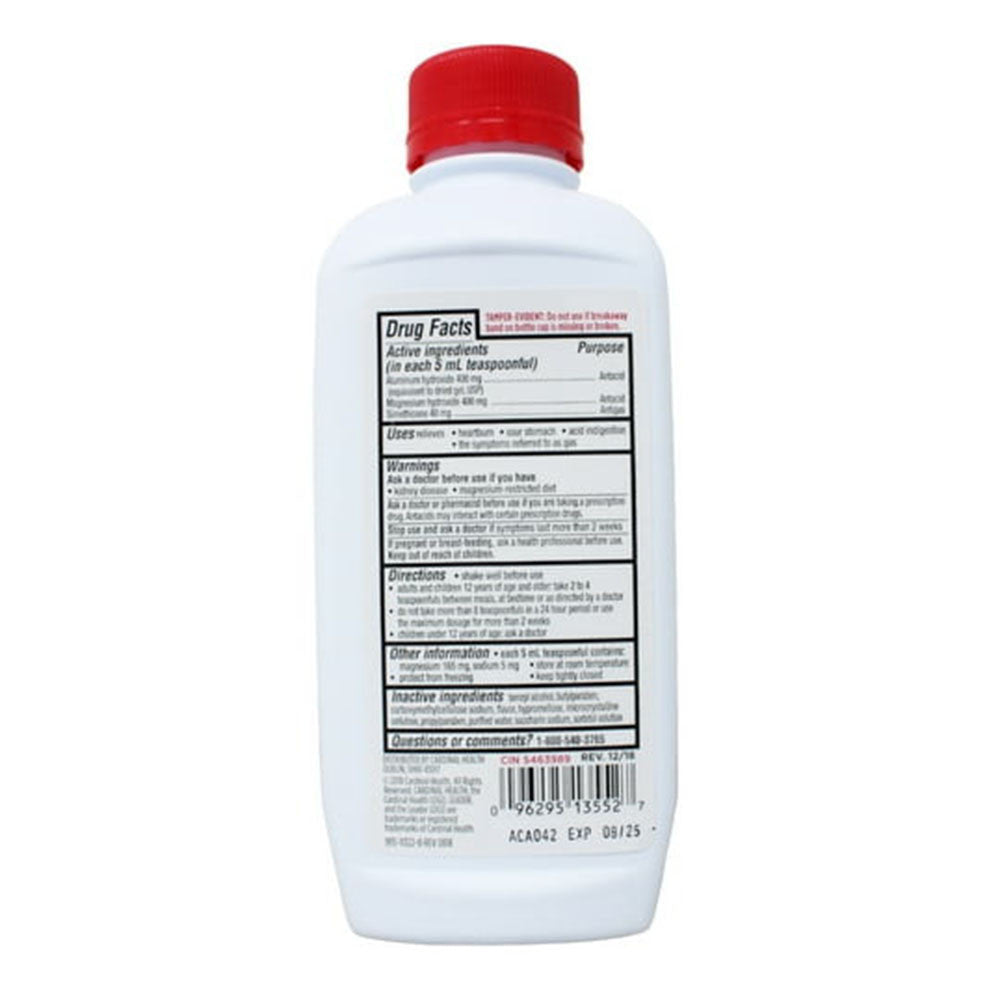 Leader Maximum Strength Antacid Liquid, Cherry Flavor, 12 Oz