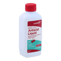 Leader Maximum Strength Antacid Liquid, Cherry Flavor, 12 Oz