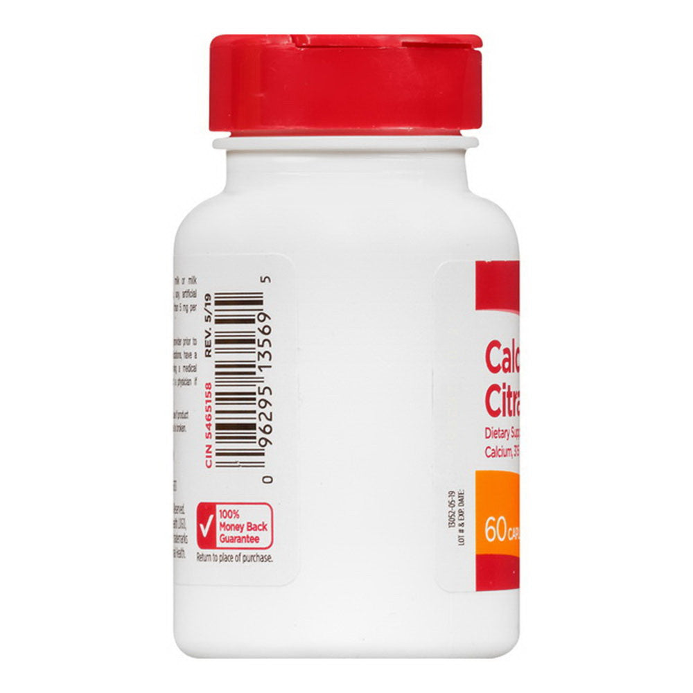 Leader Calcium Citrate Plus D3 Dietary Supplement Caplets, 60 Ea