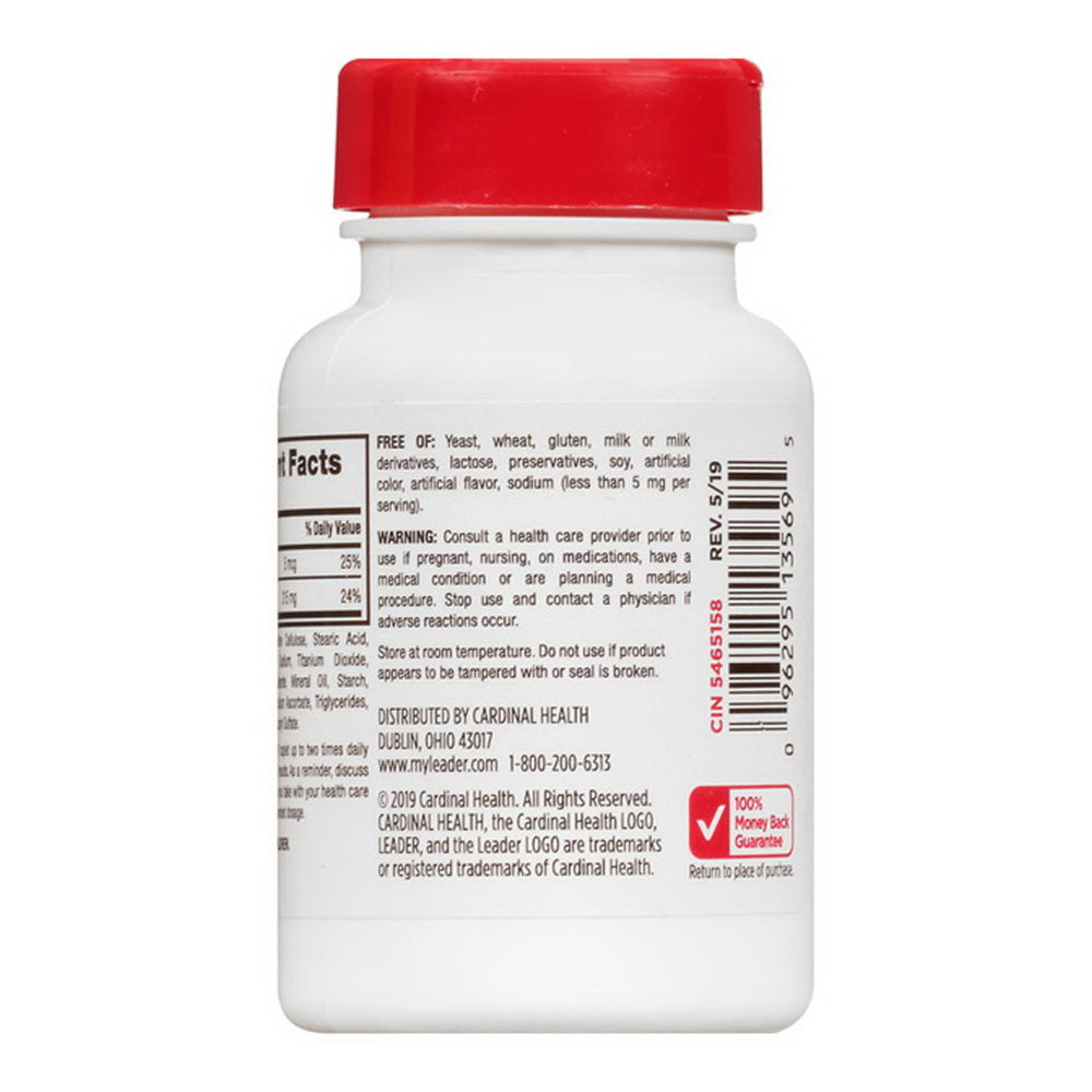 Leader Calcium Citrate Plus D3 Dietary Supplement Caplets, 60 Ea