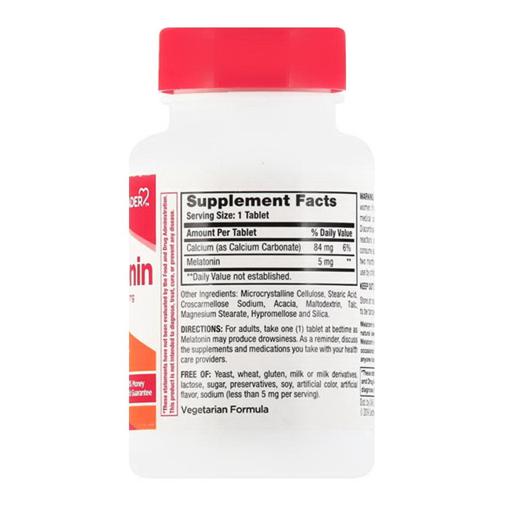 Leader Melatonin, Dietary Supplement, 5 Mg Tablets, 120 Ea