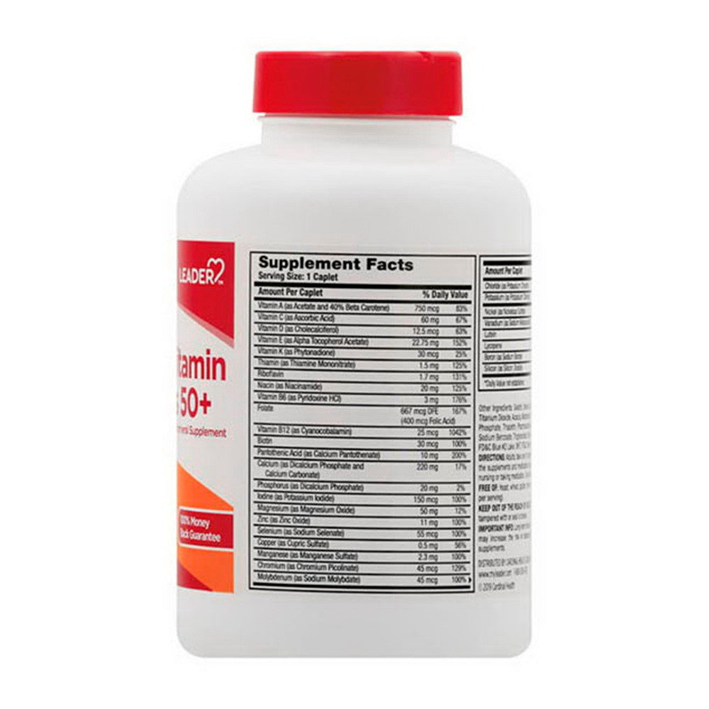 Leader Multivitamin, Adults 50Plus, Cablets, 260 Ea