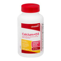 Leader Calcium Plus D3 Dietary Supplement Tablets, 120 Ea