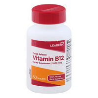 Leader Vitamin B12 2000 Mcg Tablets, 60 Ea