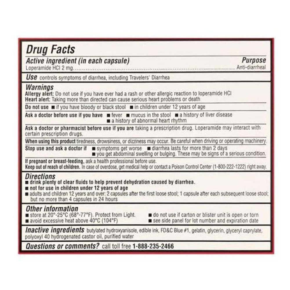 Leader Loperamide Hcl Anti Diarrheal 2 Mg Tablets, 24 Ea