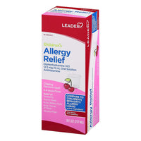 Leader Allergy Relief, Childrens Cherry Flavored Liquid, 8 Oz