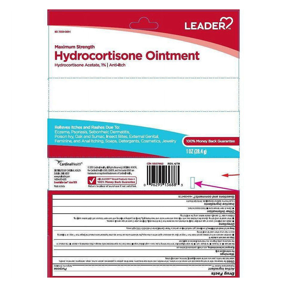 Leader Maximum Strength Hydrocortisone Anti Itch and Rashes Ointment, 1 Oz