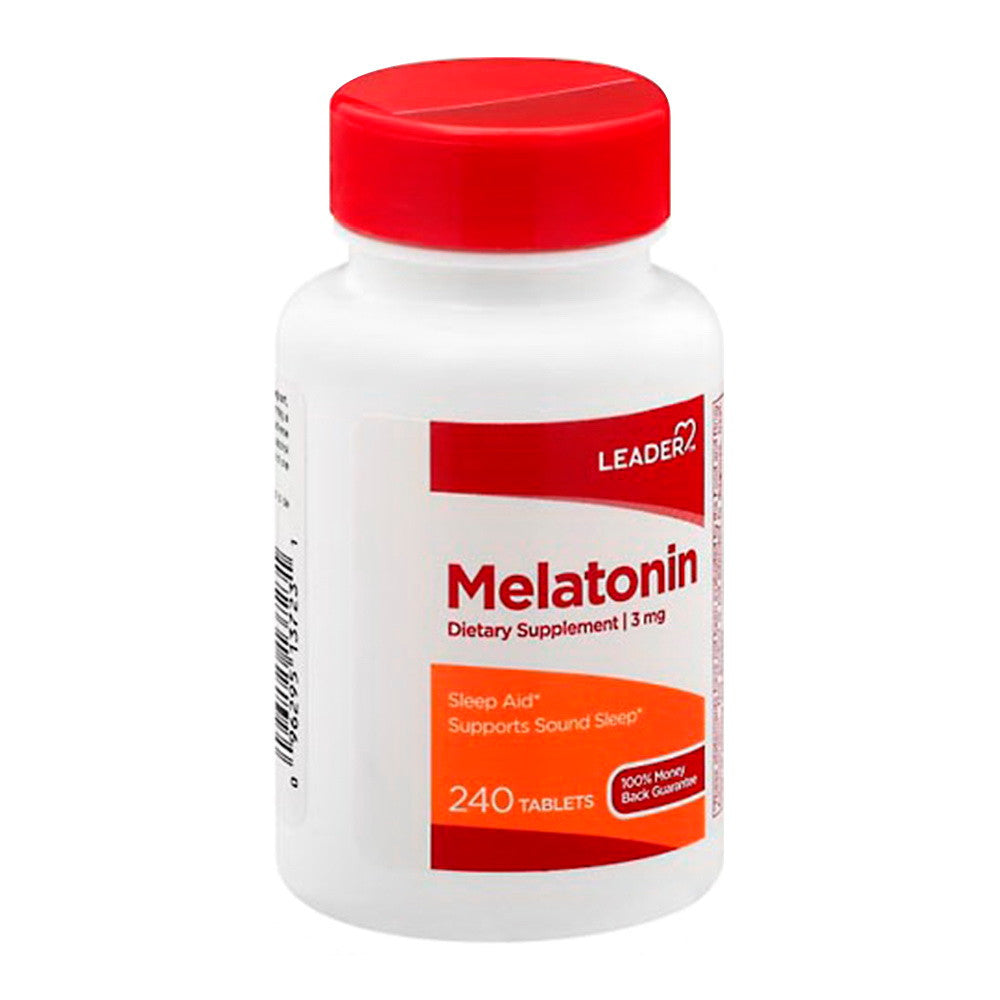Leader Melatonin, Dietary Supplement, 3 Mg Tablets, 240 Ea