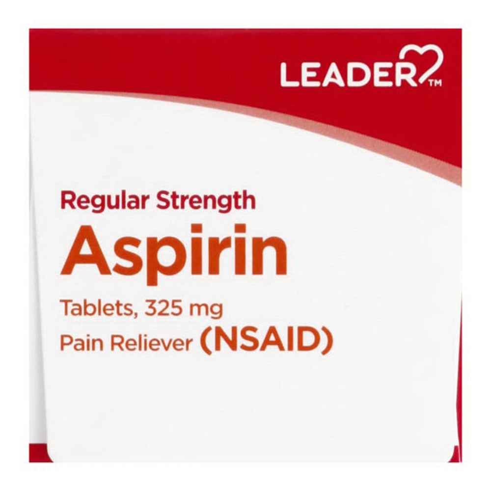 Leader Regular Strength Aspirin 325 Mg, Enteric Coated Tablets, 125 Ea