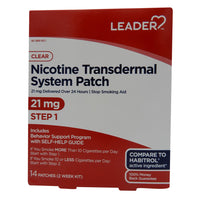 Leader Nicotine Transdermal System Patch 21 Mg, 14 Ea