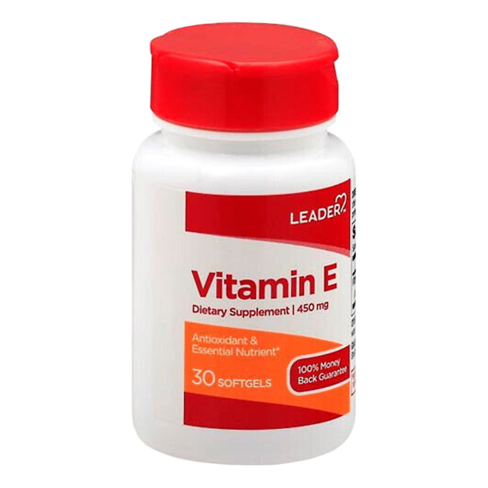 Leader Vitamin E, Dietary Supplement, 450 Mg Softgels, 30 Ea