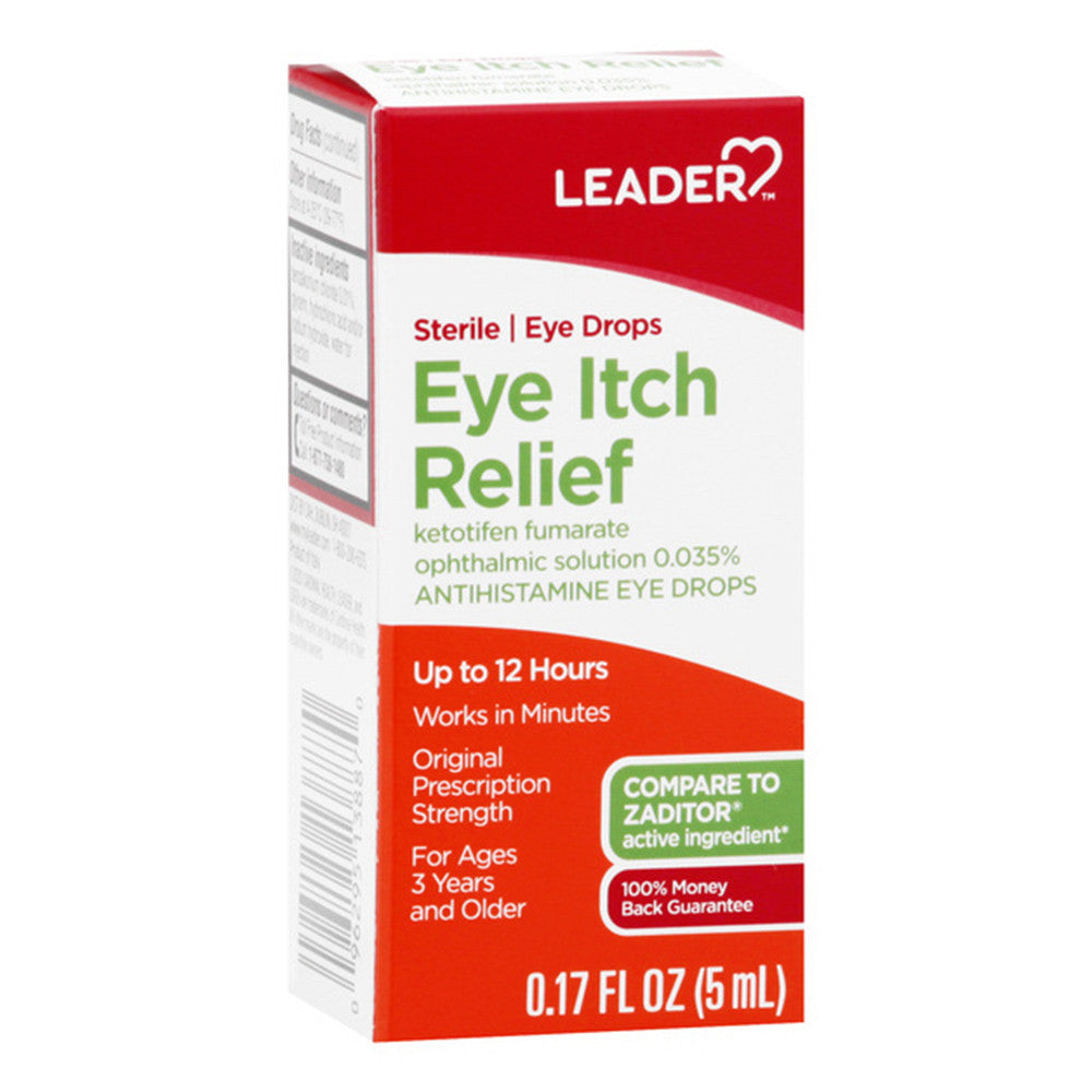 Leader Eye Drops Eye Itch Relief, Sterile, 0.17 Oz