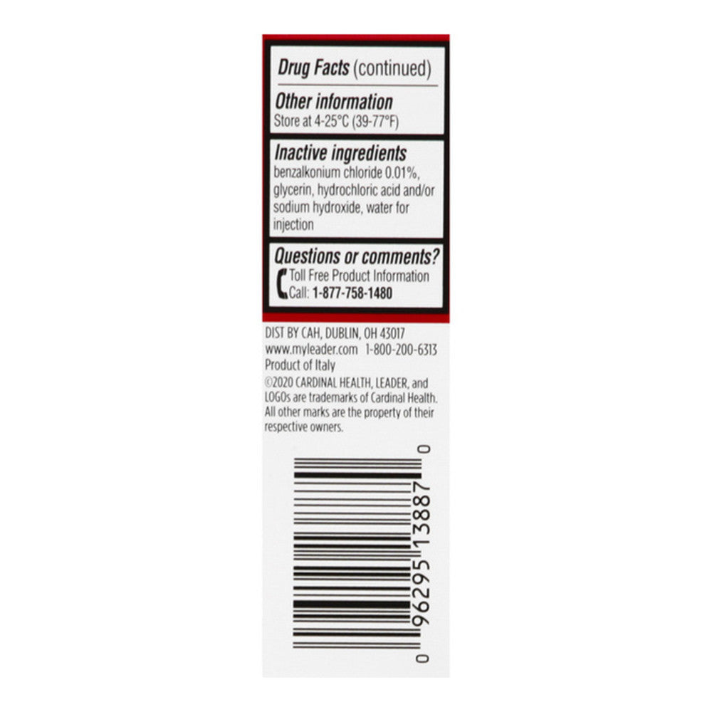 Leader Eye Drops Eye Itch Relief, Sterile, 0.17 Oz