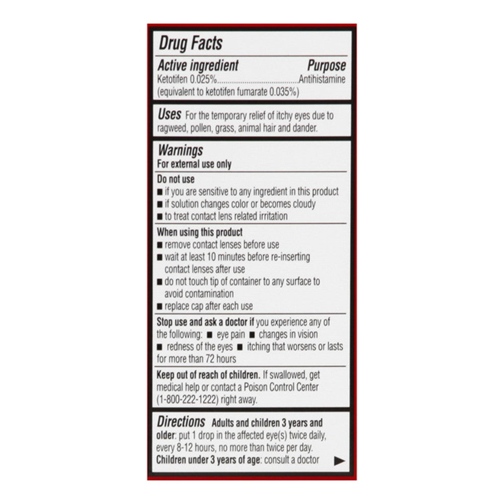 Leader Eye Drops Eye Itch Relief, Sterile, 0.17 Oz