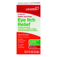 Leader Eye Drops Eye Itch Relief, Sterile, 0.17 Oz
