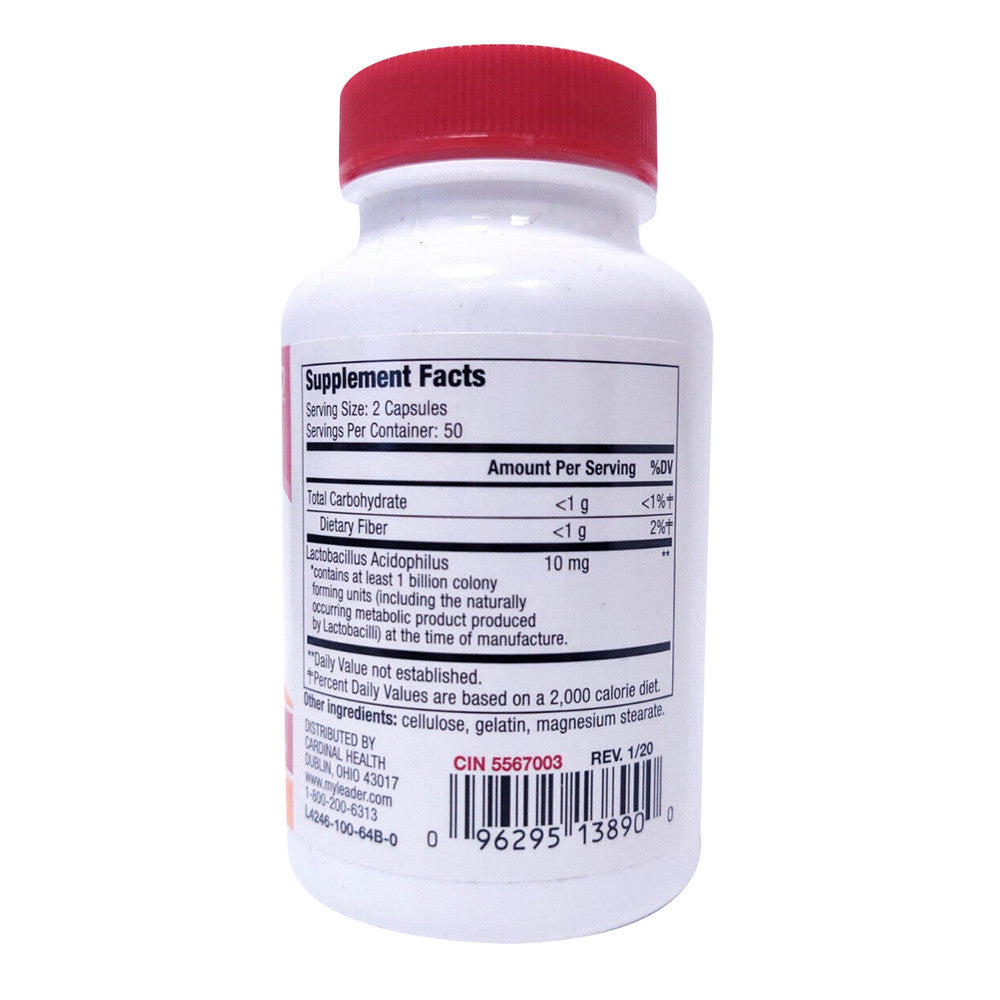 Leader Acidophilus Probiotic 10Mg Supplement Capsules, 100 Ea