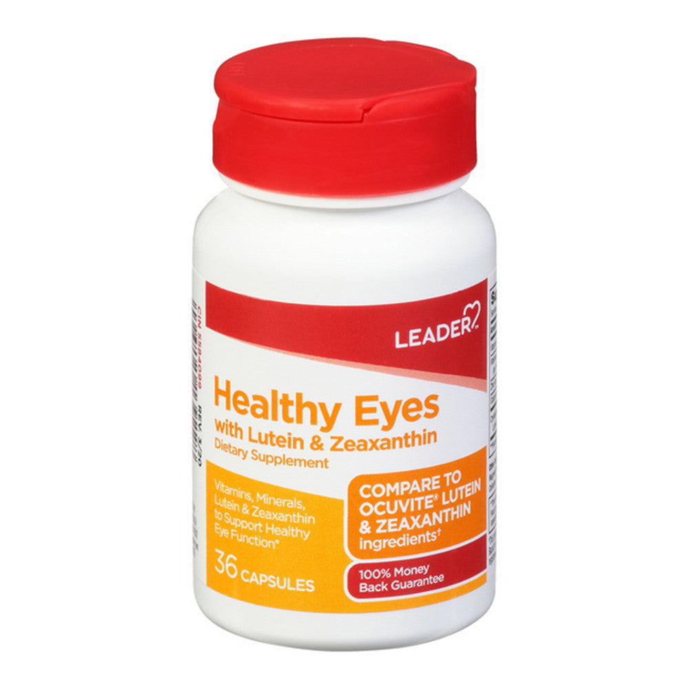 Leader Healthy Eyes With Lutein And Zeaxanthin Capsules, 36 Ea