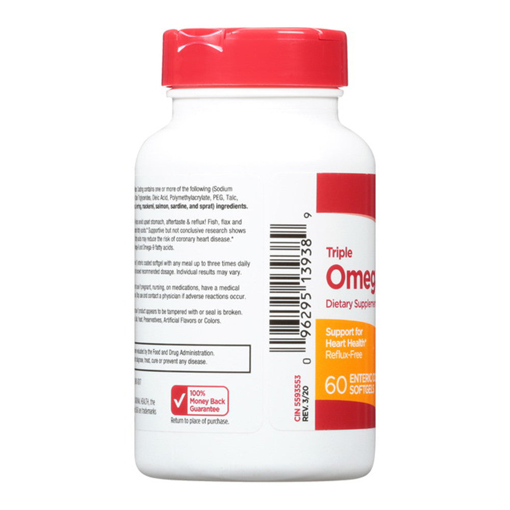 Leader Triple Omega 3-6-9 Supplement Enteric Coated Softgels, 60 Ea
