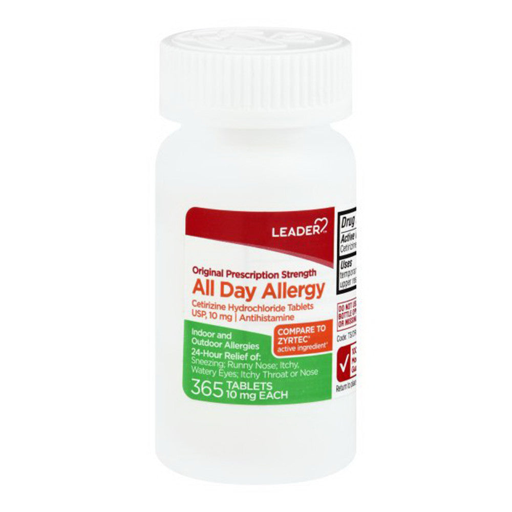 Leader All Day Allergy, 10 Mg Original Prescription Strength, Tablets, 365 Ea