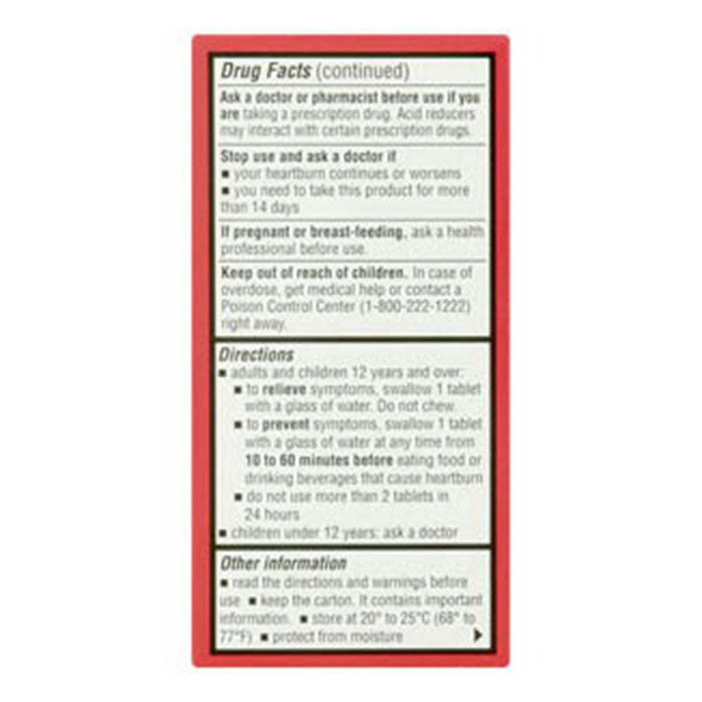 Leader Acid Reducer Famotidine 20 Mg Tablets, Maximum Strength, 25 Ea