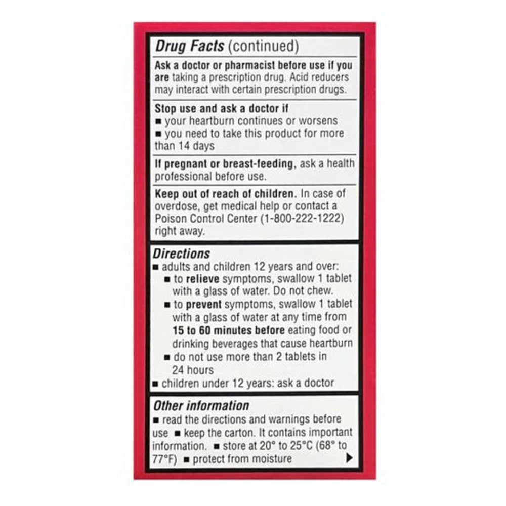 Leader Acid Reducer Famotidine 10 Mg Tablets, 30 Ea