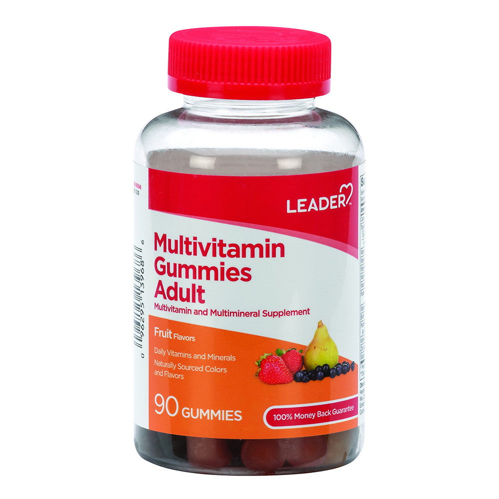 Leader Multivitamin Gummies, Adult, Fruit Flavors, 90 Ea