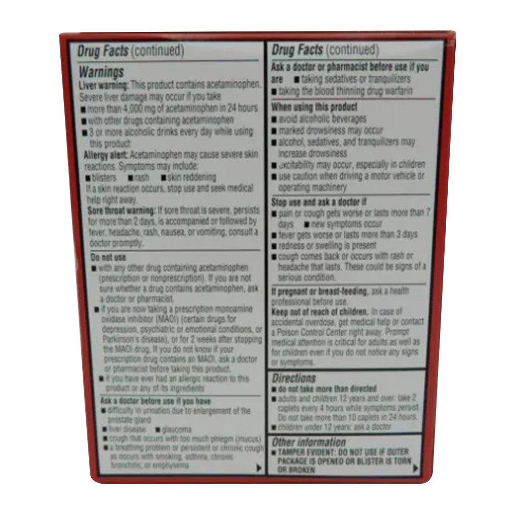 Leader Flu Hbp Acetaminophen Maximum Strength Tablets, 20 Ea