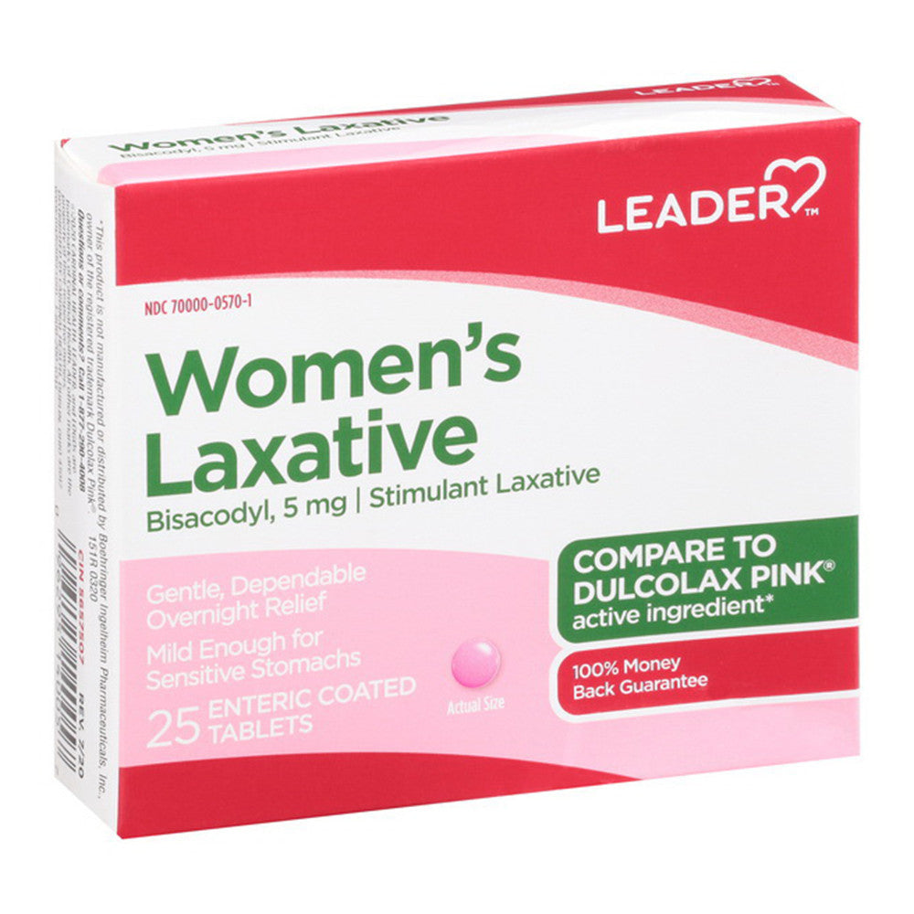 Leader Womens Stimulant Laxative 5 Mg Tablets, 25 Ea